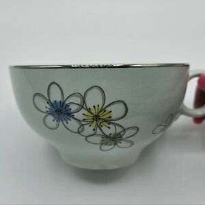 Nobility Permaware Vintage Mint Green Floral Tea Cup